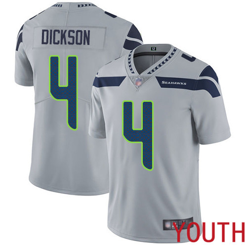Seattle Seahawks Limited Grey Youth Michael Dickson Alternate Jersey NFL Football #4 Vapor Untouchable->seattle seahawks->NFL Jersey